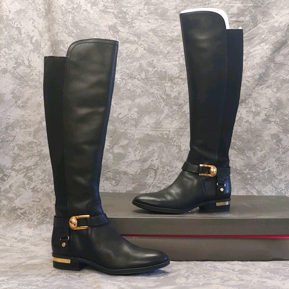 Vince Camuto Shoes | Vince Camuto Pearly Tall Riding Boot Black - 8 | Color: Black | Size: Black - 8 | Gosass's Closet